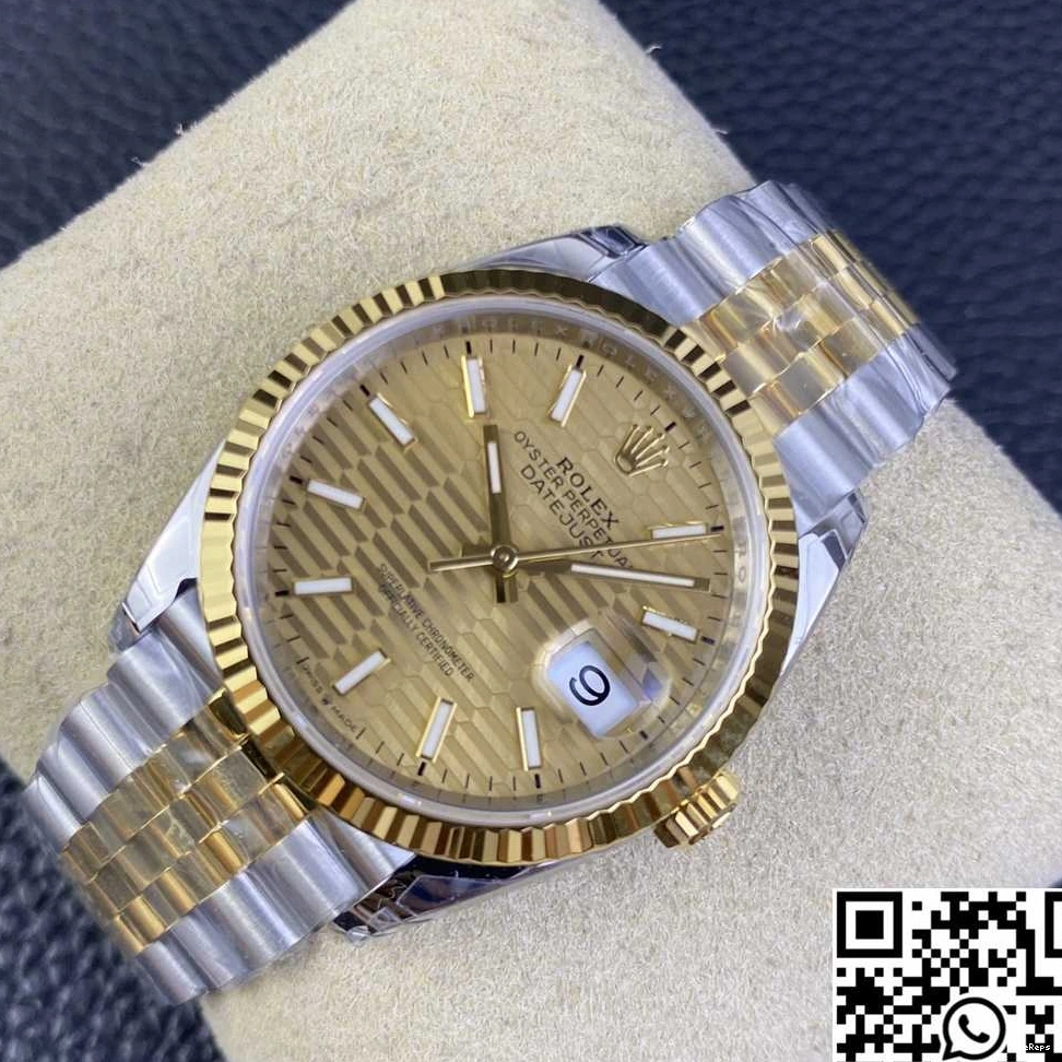 Hourmarker M126233 Factory 36MM Yellow Rolex Diamond Dial VS Motif Tone Two Datejust 0810